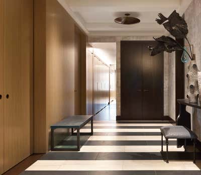  Modern Apartment Entry and Hall. Upper East Side by Bella Mancini Design.