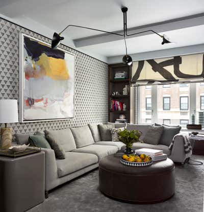 Contemporary Apartment Bar and Game Room. Upper East Side by Bella Mancini Design.