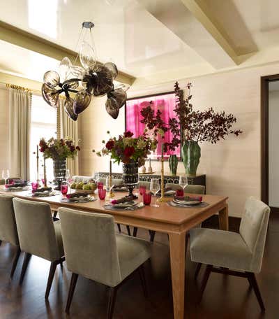  Contemporary Transitional Apartment Dining Room. Upper East Side by Bella Mancini Design.