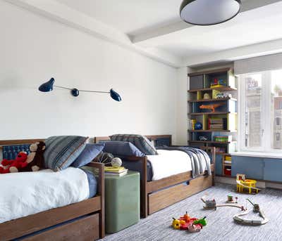  Mid-Century Modern Apartment Children's Room. Upper East Side by Bella Mancini Design.