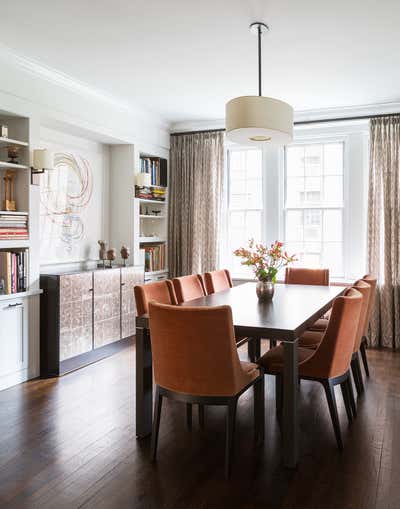 Eclectic Apartment Dining Room. Park Avenue by Bella Mancini Design.