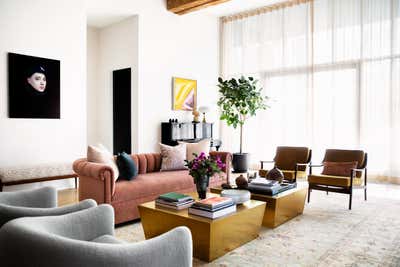  Mid-Century Modern Apartment Entry and Hall. Dumbo Loft I by Bella Mancini Design.