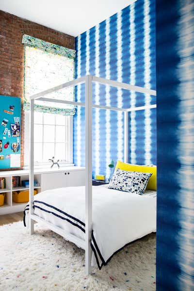 Contemporary Apartment Children's Room. Dumbo Loft I by Bella Mancini Design.