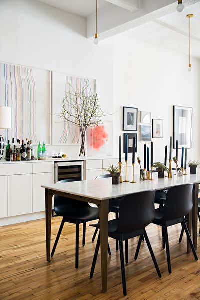  Contemporary Apartment Dining Room. Dumbo Loft II by Bella Mancini Design.