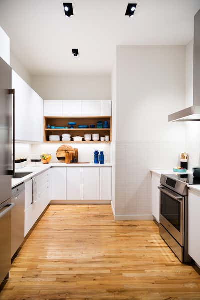  Contemporary Apartment Kitchen. Dumbo Loft II by Bella Mancini Design.