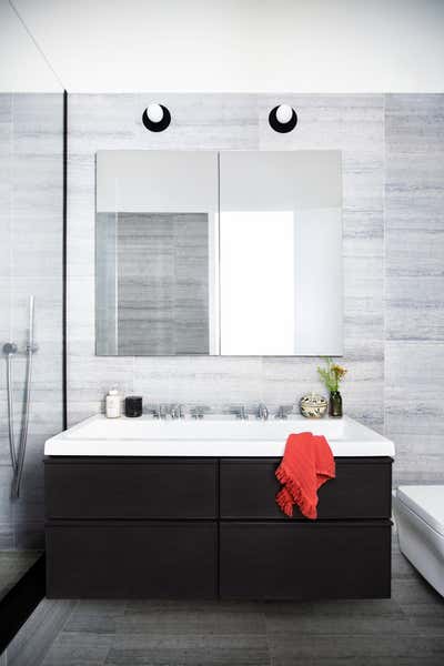  Minimalist Apartment Bathroom. Dumbo Loft II by Bella Mancini Design.