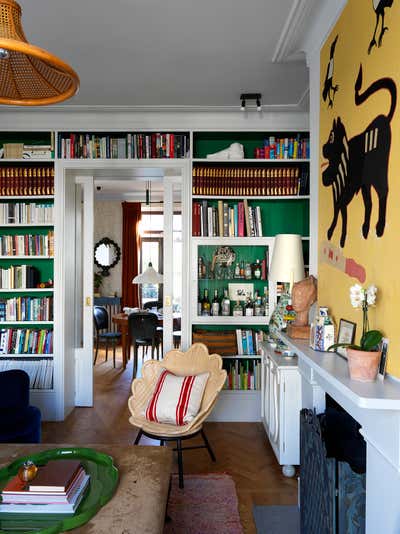  Scandinavian Living Room. Riverside Townhouse  by Beata Heuman Ltd.