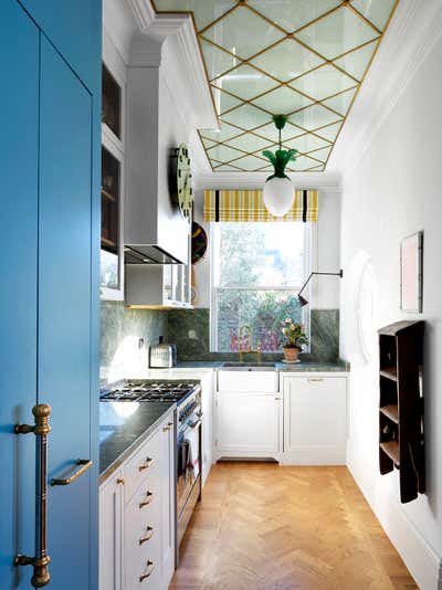  Eclectic Family Home Kitchen. Riverside Townhouse  by Beata Heuman Ltd.