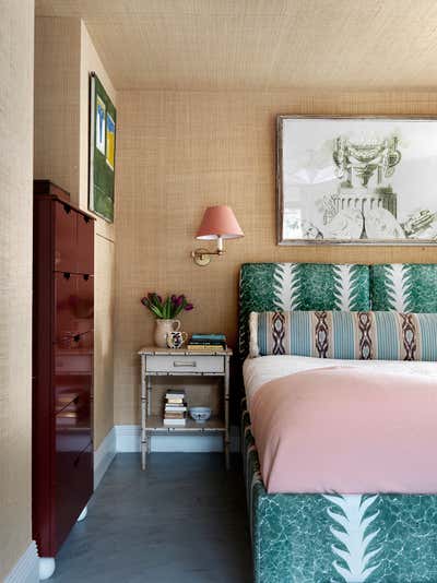  British Colonial Family Home Bedroom. Riverside Townhouse  by Beata Heuman Ltd.