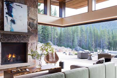  Contemporary Vacation Home Living Room. Martis Camp Residence by Leverone Design Inc.