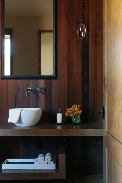 Contemporary Vacation Home Bathroom. Martis Camp Residence by Leverone Design Inc.