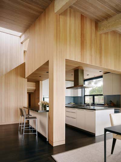 Contemporary Beach House Kitchen. Sea Ranch Retreat by Leverone Design Inc.