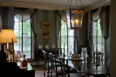 Traditional Country House Dining Room. Horse Farm - Franklin, TN by Robin Bell Design.