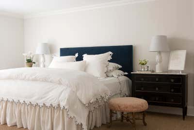  Transitional Family Home Bedroom. Greenwich Collector by Charlotte Barnes Interior Design & Decoration.