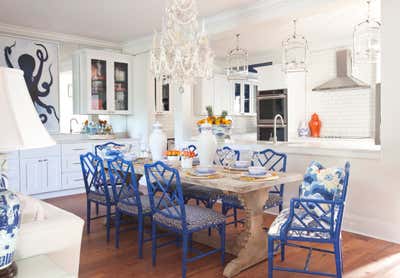  Traditional Family Home Dining Room. Sea Island Townhouse  by Parker Kennedy Living.