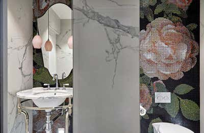  Maximalist Apartment Bathroom. Knightsbridge Apartment by Kia Designs.