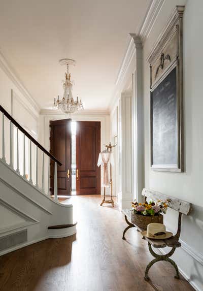 French Mixed Use Entry and Hall. Chateau by Nest Design Group.