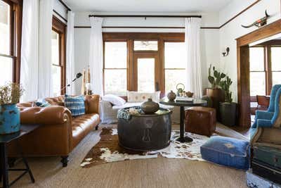  Bohemian Family Home Living Room. Harvard House by Nest Design Group.
