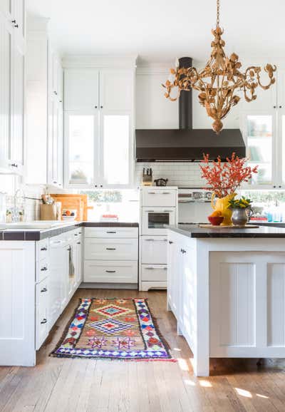  Bohemian Eclectic Family Home Kitchen. Harvard House by Nest Design Group.