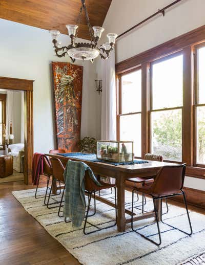  Bohemian Family Home Dining Room. Harvard House by Nest Design Group.