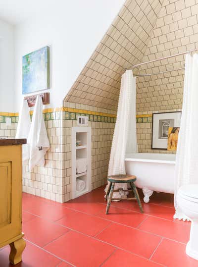  Bohemian Family Home Bathroom. Harvard House by Nest Design Group.