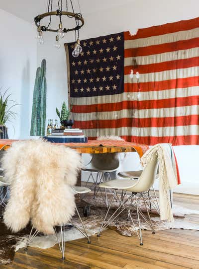  Bohemian Industrial Office Meeting Room. Black Sheep by Nest Design Group.