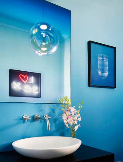  Modern Family Home Bathroom. Art Inspired Bridgehampton Getaway by Amy Lau Design.
