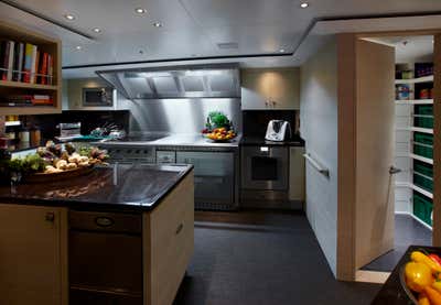 Contemporary Transportation Kitchen. Sailing Yacht Twizzle by Todhunter Earle Interiors.