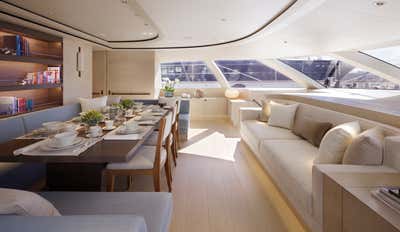  Contemporary Transportation Dining Room. Sailing Yacht Twizzle by Todhunter Earle Interiors.