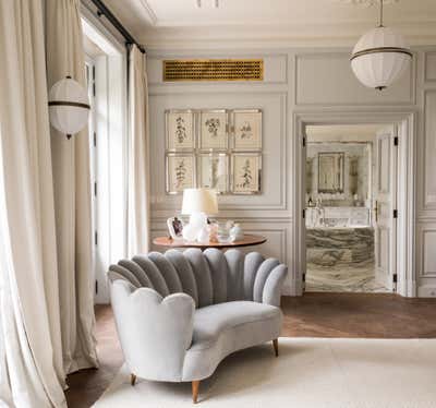  Mid-Century Modern Family Home Bedroom. Paris 16ème Townhouse by Bryan O'Sullivan Studio.