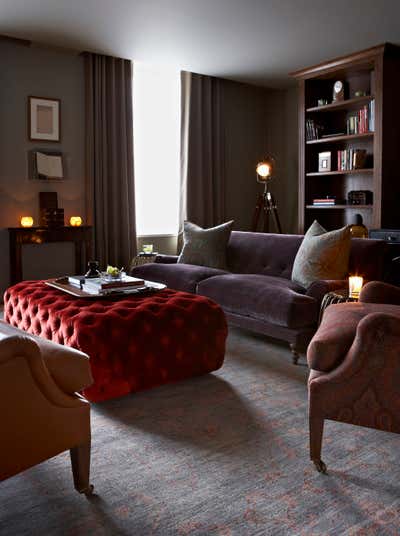  Eclectic Apartment Office and Study. Knightsbridge pied a terre  by Godrich Interiors.