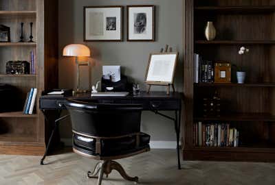 Eclectic Traditional Apartment Office and Study. Knightsbridge pied a terre  by Godrich Interiors.