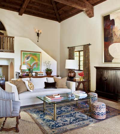 Mediterranean Family Home Living Room. Hollywood Hills Spanish by Jonathan Winslow Design.