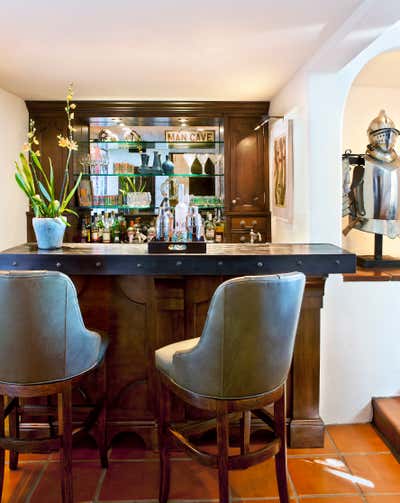  Mediterranean Bar and Game Room. Hollywood Hills Spanish by Jonathan Winslow Design.