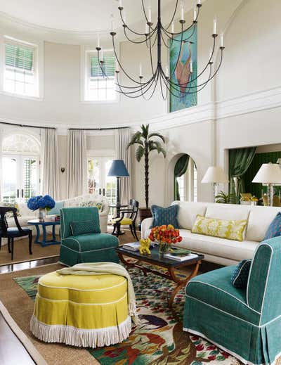  Eclectic Vacation Home Living Room. Florida Resort House by Brockschmidt & Coleman LLC.