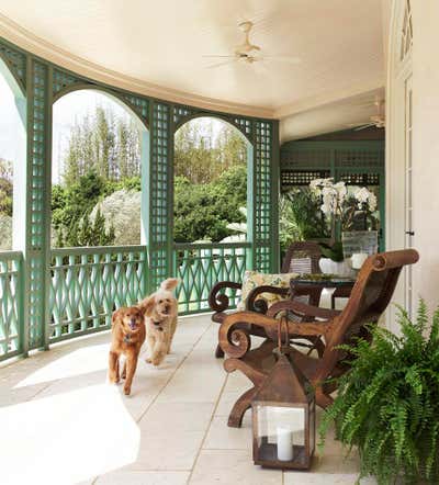  Traditional British Colonial Vacation Home Patio and Deck. Florida Resort House by Brockschmidt & Coleman LLC.