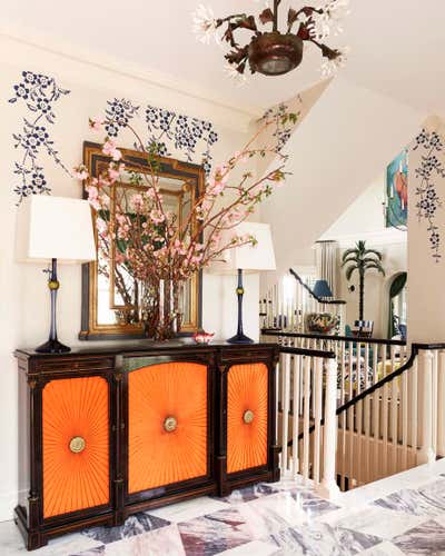  Eclectic Hollywood Regency Vacation Home Entry and Hall. Florida Resort House by Brockschmidt & Coleman LLC.