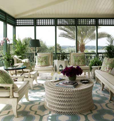 Hollywood Regency Vacation Home Patio and Deck. Florida Resort House by Brockschmidt & Coleman LLC.