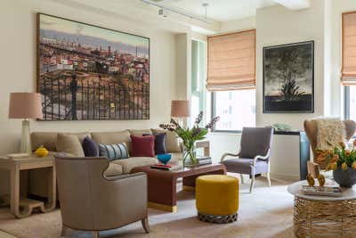 Contemporary Living Room. Flatiron District Loft by Brockschmidt & Coleman LLC.