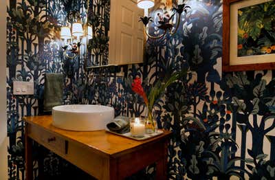  Eclectic English Country Vacation Home Bathroom. Santa Cecilia Stables by Mariana d'Orey Veiga Design.