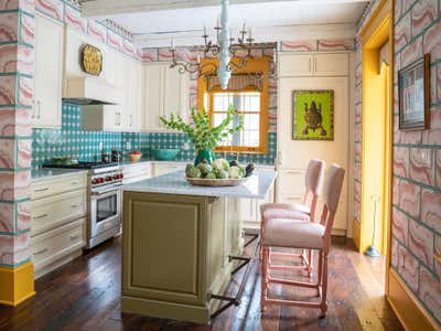 Traditional Vacation Home Kitchen. French Quarter Carriage House by Brockschmidt & Coleman LLC.