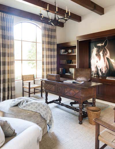  Transitional Family Home Office and Study. Barton Creek by Ginger Barber Interior Design.
