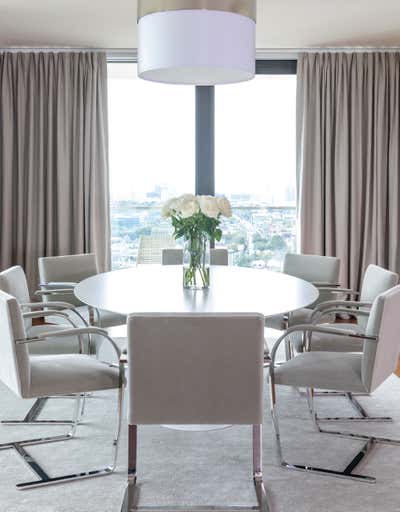  Contemporary Apartment Dining Room. River Oaks High Rise by Ginger Barber Interior Design.