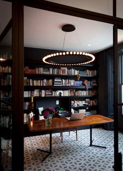  Mid-Century Modern Family Home Office and Study. Kensington Townhouse by Suzy Hoodless.