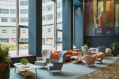 Mid-Century Modern Mixed Use Lobby and Reception. Television Centre by Suzy Hoodless.