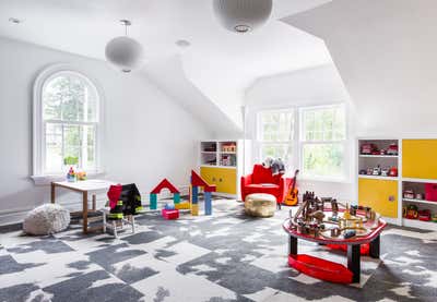  Transitional Family Home Children's Room. Greenwich by Alisberg Parker Architects.