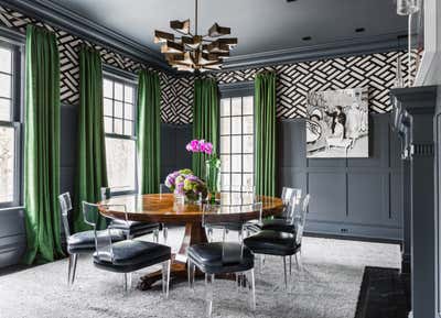  Transitional Family Home Dining Room. Greenwich by Alisberg Parker Architects.