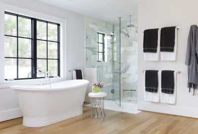  Transitional Family Home Bathroom. #urbanfarmhouse by Laura Fox Interior Design.