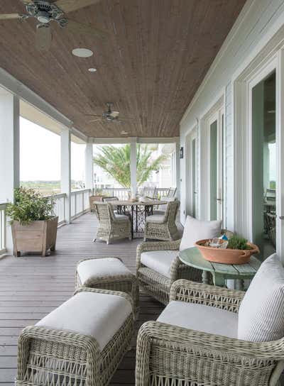 Beach Style Patio and Deck. Lafitte's Point by Ginger Barber Interior Design.