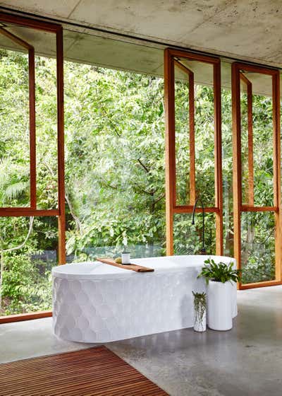  Tropical Family Home Bathroom. Planchonella House by Jesse Bennett Studio.